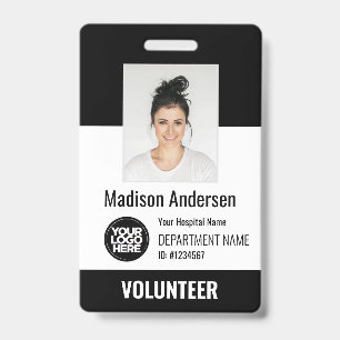 Vrijwilligers Fotoidentificatiebadge met clip of k Badge