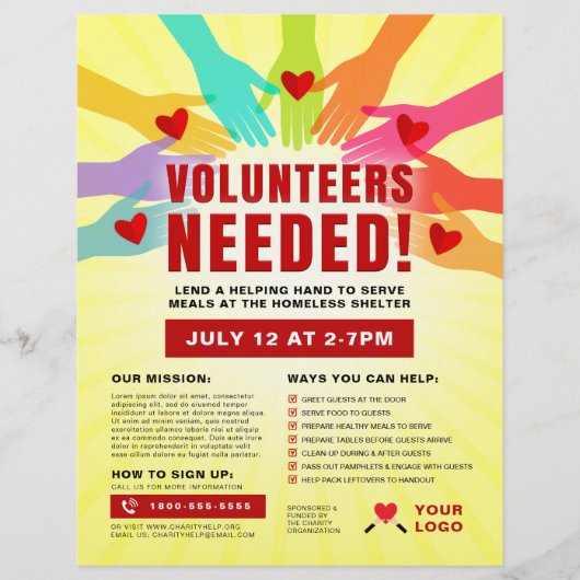 Vrijwilligers hadden behoefte aan goede doelen rec flyer (Voorkant)