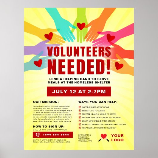 Vrijwilligers hadden behoefte aan goede doelen rec poster (Voorkant)