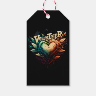 Vrijwilligers hart cadeaulabel