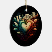 Vrijwilligers hart keramisch ornament (Rechts)