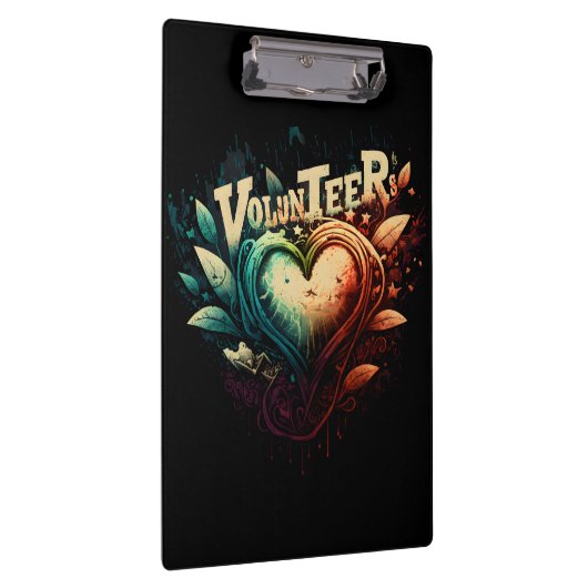 Vrijwilligers hart klembord (Rechts)