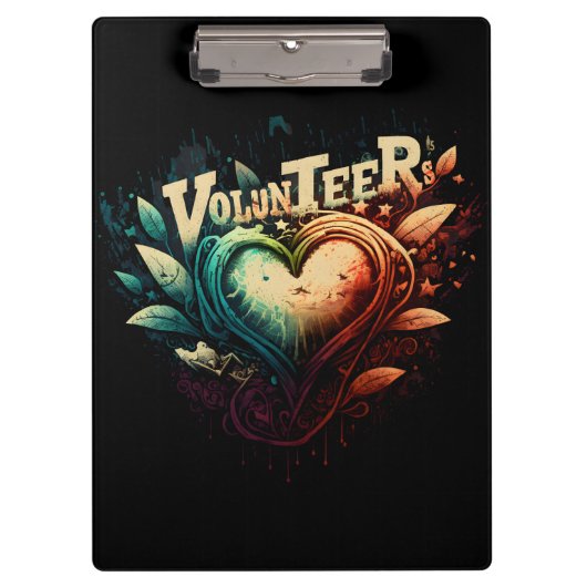 Vrijwilligers hart klembord (Voorkant)