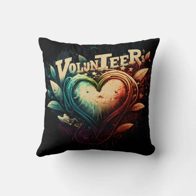 Vrijwilligers hart kussen (Achterkant)