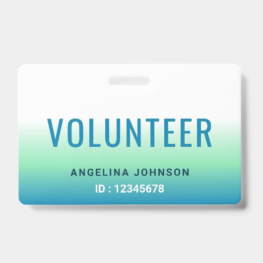 Vrijwilligers-ID Badge (Voorzijde)
