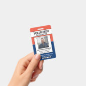 Vrijwilligers ID-kaart Modern Ask Me Logo Aangepas Badge (Handheld)