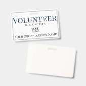 Vrijwilligers ID met logo Badge (Voor- en achterkant)