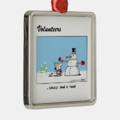 Vrijwilligers lenen altijd een hand! metalen ornament (Rechts)