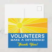 Vrijwilligers maken een verschil briefkaart (Voorkant / Achterkant)