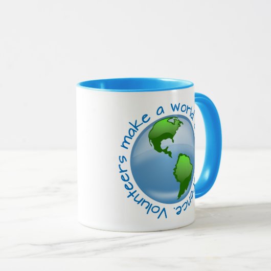 Vrijwilligers maken een wereld van verschil mok (Voorkant rechts)