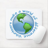 Vrijwilligers maken een wereld van verschil muismat (Met muis)