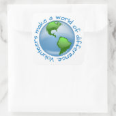 Vrijwilligers maken een wereld van verschil vierkante sticker (Tas)