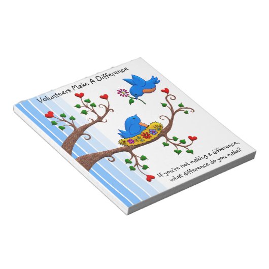 Vrijwilligers maken verschil notitieblok (Schuin)