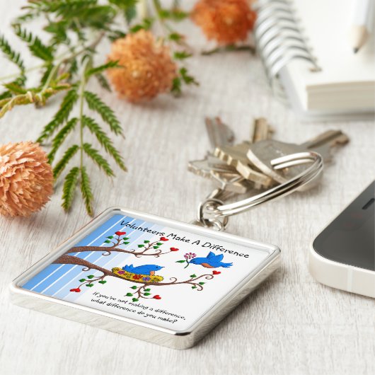 Vrijwilligers maken verschil sleutelhanger (Zijkant)