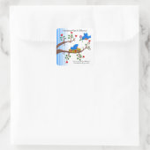 Vrijwilligers maken verschil vierkante sticker (Tas)