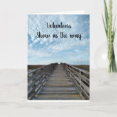 Vrijwilligers Show de Way Beach Boardwalk Kaart (Voorkant)