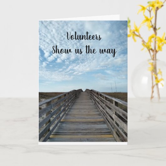 Vrijwilligers Show de Way Beach Boardwalk Kaart (Gele Bloem)