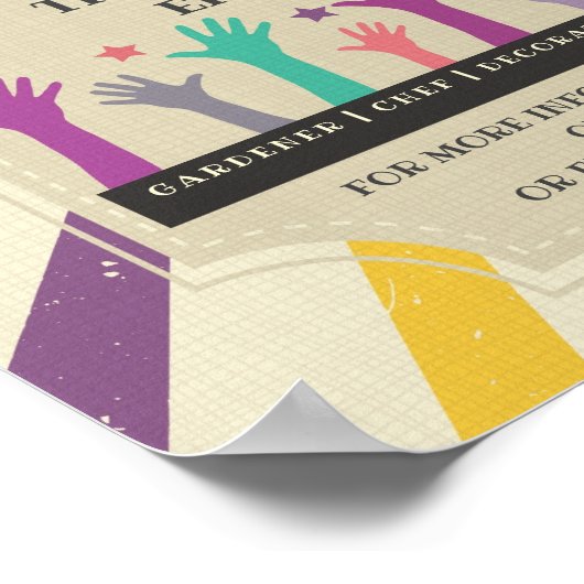 vrijwilligers uit de gemeenschap vliegen , eveneme poster (Hoek)