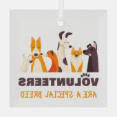 Vrijwilligers zijn een speciale noodhuls voor de f glas ornament (Achterkant)