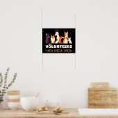 Vrijwilligers zijn een speciale noodhuls voor de f poster (Keuken)