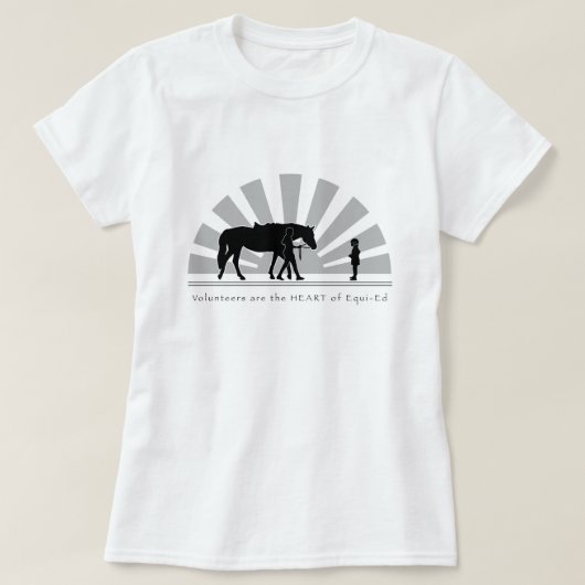 Vrijwilligers zijn het HART van Equi-Ed: Shirt Vro (Design voorkant)