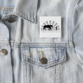Vrijwilligers zijn het HART van Equi-Ed Vierkante Button 5,1 Cm (In situ)