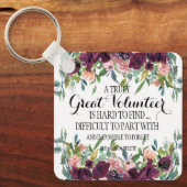 Vrijwilligersappreciatie sleutelhanger cadeau Flor (Voorkant)