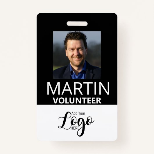 vrijwilligersbadge | Gepersonaliseerd naamplaatje Badge (Voorkant)