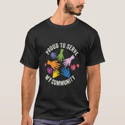 Vrijwilligersdienst Community Church Volunteers Ap T-shirt (Voorkant)