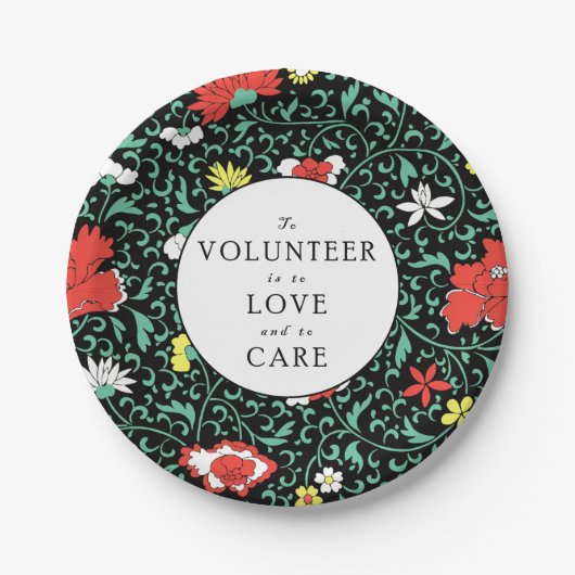 Vrijwilligersfeest Papieren Bordje (Voorkant)