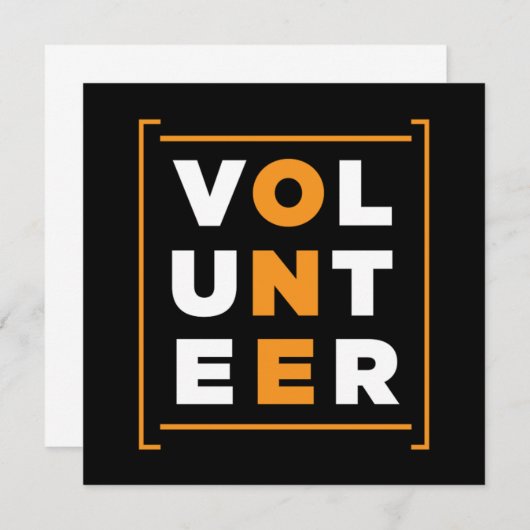 Vrijwilligersnood onder vrijwilligers - liefdadigh kaart (Voorkant / Achterkant)