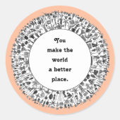 Vrijwilligersofferte Ronde Sticker (Voorkant)