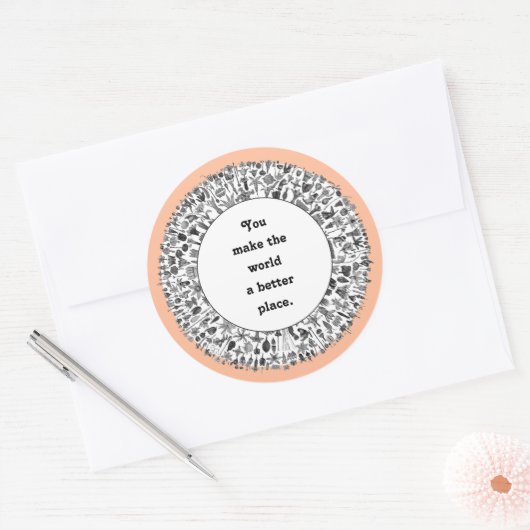 Vrijwilligersofferte Ronde Sticker (Envelop)