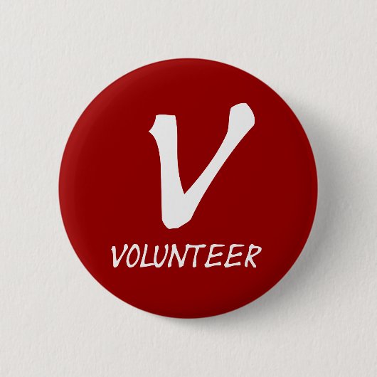 Vrijwilligersoverhemden, Buttonnen voor vrijwillig Ronde Button 5,7 Cm (Voorkant)