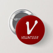 Vrijwilligersoverhemden, Buttonnen voor vrijwillig Ronde Button 5,7 Cm (Voorkant /achterkant)