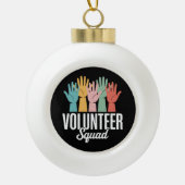 Vrijwilligersploeg Keramische Bal Ornament (Voorkant)