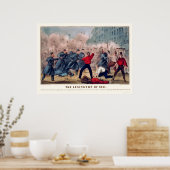 Vrijwilligersstraat gevechten op Baltimore 1861 Poster (Keuken)