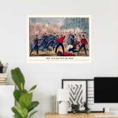 Vrijwilligersstraat gevechten op Baltimore 1861 Poster (Thuiskantoor)