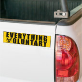 Vrijwilligerssymbool - Alles wat vrijwillig is Bumpersticker (Op Truck)