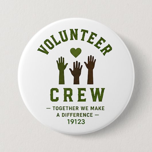 ❤️ Vrijwilligersteam Gemeenschapsdienst ❤️ Ronde Button 7,6 Cm (Voorkant)