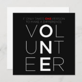 Vrijwilligersvrijwilliger maakt verschil kaart (Voorkant / Achterkant)