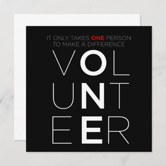 Vrijwilligersvrijwilliger maakt verschil kaart (Voorkant / Achterkant)