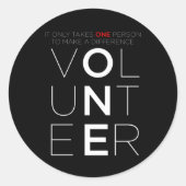 Vrijwilligersvrijwilliger maakt verschil ronde sticker (Voorkant)