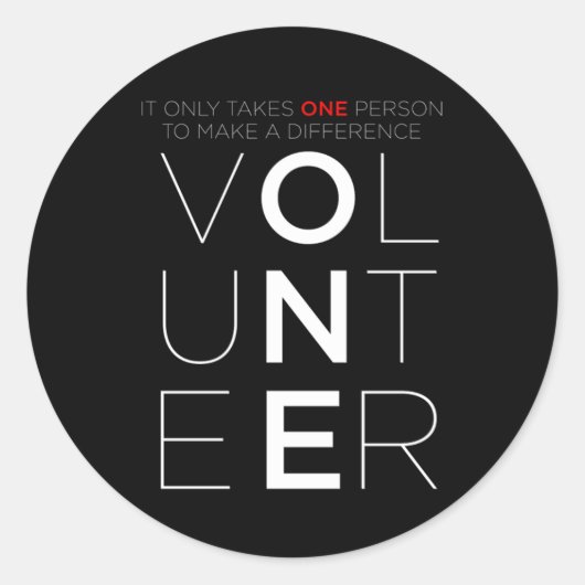 Vrijwilligersvrijwilliger maakt verschil ronde sticker (Voorkant)