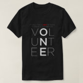 Vrijwilligersvrijwilliger maakt verschil t-shirt (Design voorkant)