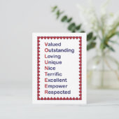 Vrijwilligerswaardering Dank Hartjes Rood Wit Briefkaart (Staand voorkant)