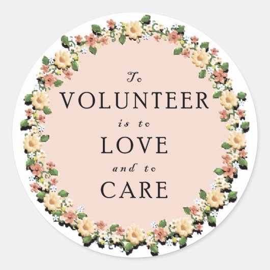 Vrijwilligerswaardering Ronde Sticker (Voorkant)
