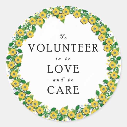 Vrijwilligerswaardering Ronde Sticker (Voorkant)