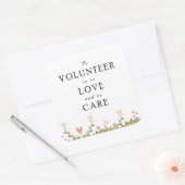 Vrijwilligerswaardering Vierkante Sticker (Envelop)
