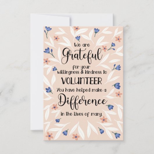 vrijwilligerswaarderingsweek patroonaard kaart (Voorkant)